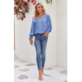 thumbnail image 5 of Women's V Neck Long Sleeve Shirt Tops Casual Office Work T-Shirt Blouse, 5 of 6