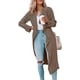 thumbnail image 2 of Gabardina de Mujer ANGGREK Frente Abierto Maxi Largo Color Puro, 2 of 7