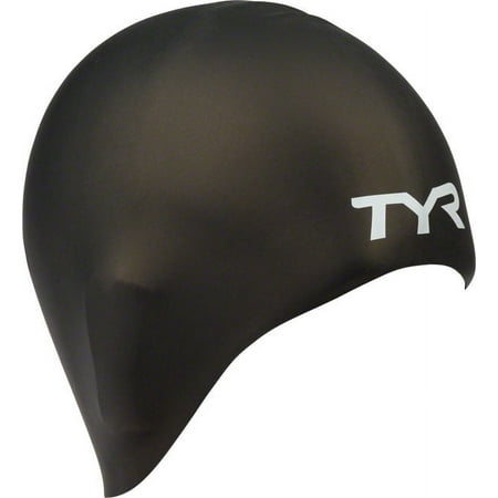 UPC: 0036702423748 | TYR Long Hair Wrinkle Free Silicone Adult Fit Cap In Black