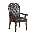 thumbnail image 2 of Eva 7pc Dining Table and Chair Set, Brown Faux Leather, 72-93 Inch, 2 of 3
