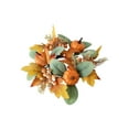 thumbnail image 2 of 5Pcs Thanksgiving Candle Rings Fall Maple Leaf Wreaths Artificial Maple Leaves Pumpkin with Berries Autumn Harvest Candle Holders for Halloween Party Thanksgiving Home Table Centerpieces Decorations, 2 of 9