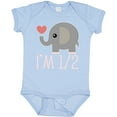 thumbnail image 3 of Inktastic Half Birthday Cute Elephant Girls Baby Bodysuit, 3 of 5
