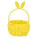 thumbnail image 2 of Cesta tejida a mano, cesta de Pascua con orejas de conejo, cesta de almacenamiento con asa amarillo, 2 of 9
