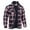 Burgundy, variant on Herrnalise Men Zipper Casual Fashion Thicken Lattice Turn-down Collar Jacket Coats Red