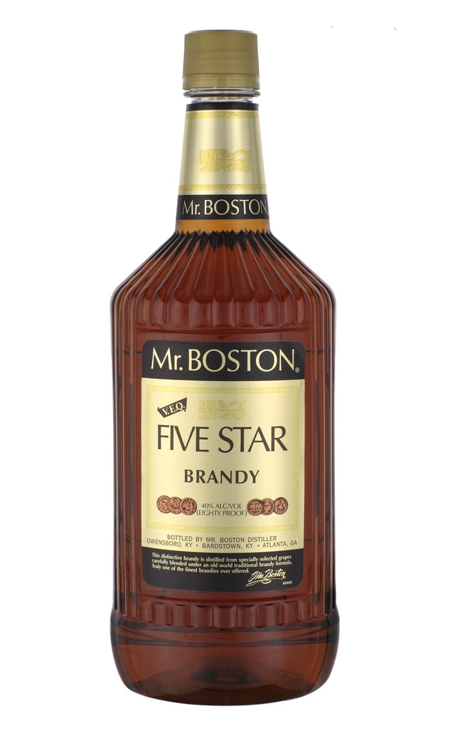 Mr. Boston Five Star Brandy, 1.75l Plastic Bottle 80 Proof