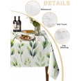 thumbnail image 5 of Sage Green Leaves Suqare Tablecloth - 60 x 60 Inch, Summer Botanical Farmhouse Leaf Watercolor Waterproof & StainResistant Tablecloth, Washable Oil-proof Table Cover for Dining/Party/Wedding/Buffet, 5 of 9