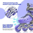 thumbnail image 5 of 4 Size Adjustable Inline Skates for Boys Girls Ages Youth & Adult with Light Up Wheels, Roller Skates Blades for Youth Kids Indoor & Outdoor Beginners, Purple, 5 of 8