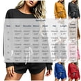 thumbnail image 3 of Ashirexll 2 Piece Sets for Women Solid Color Round Neck Long Sleeve Sweatshirt Top with Elastic Waist Jogger Pants Sporty Set, 3 of 6