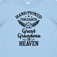 thumbnail image 4 of Inktastic Handpicked for Earth by My Great Grandma in Heaven Boys or Girls Baby T-Shirt, 4 of 5