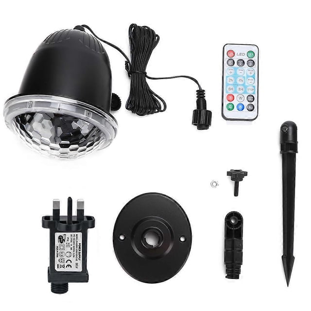 Waterproof LED Snowflake Projector Light Projection Lamp with Remote Control 100-240V()