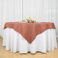 thumbnail image 3 of BalsaCircle 70 x 70 in Terracotta Premium Polyester Square Tablecloth Party Events Reception Decorations Supplies, 3 of 7