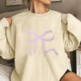 thumbnail image 2 of Women's Oversized Crewneck Sweatshirts Cute Bow Knot Graphic Long Sleeve Pullover Tops Y2k Hoodies, 2 of 4