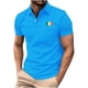 thumbnail image 2 of Blusa y camisa de manga corta con cuello vuelto para hombre, estilo informal, con estampado del Día de San Patricio, botones deportivos, de cedro, de manga corta, con cuello vuelto, de poliéster., 2 of 5