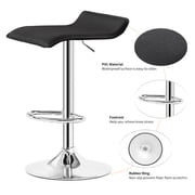Swivel Bar Stool Adjustable-Height Barstools Modern Black Bar Chair,Set of 2