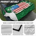 thumbnail image 6 of Renewold Golf Cart Seat Cover with 4 Pockets Sweat Absorption Comfortable Seat Towel Blanket Easy to Install Washable for Women Men, Golf American Flag Lawn, 6 of 7