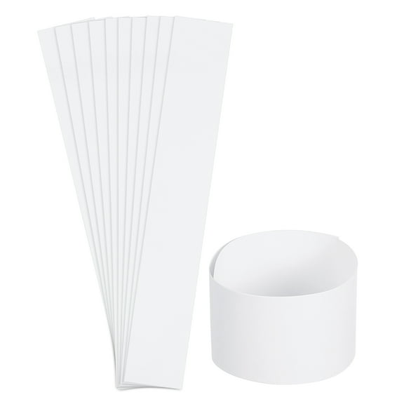 Uxcell Pack of 100 Money Band Bundles, Self-Adhesive Bill Wrappers, 5"x1.18", White