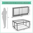 thumbnail image 3 of Portable Chicken Run Chicken Coop, Folding Rabbit Hutch Wooden Chicken Cages for Outside with Top and Side Opening Doors, Indoor Outdoor Run for Rabbit, Duck, Chick, 3 of 11