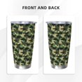 thumbnail image 3 of Salouo Camouflage Dinosaur Print 20oz Tumbler with Lid,Stainless Steel Vacuum Insulated Tumbler Durable Insulated Coffee Mug Thermal Cup with Splash Proof Sliding Lid-Straw Three-piece Set, 3 of 8
