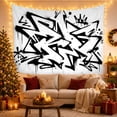 thumbnail image 3 of Graffiti Lines Geometric with Textured Lines Sharp Jagged, Mystical Fantasy for Space Lovers, Galaxy Room Decor, Housewarming Gift, Tapestry Wall Hanging for Bedroom and Dorm, 3 of 7