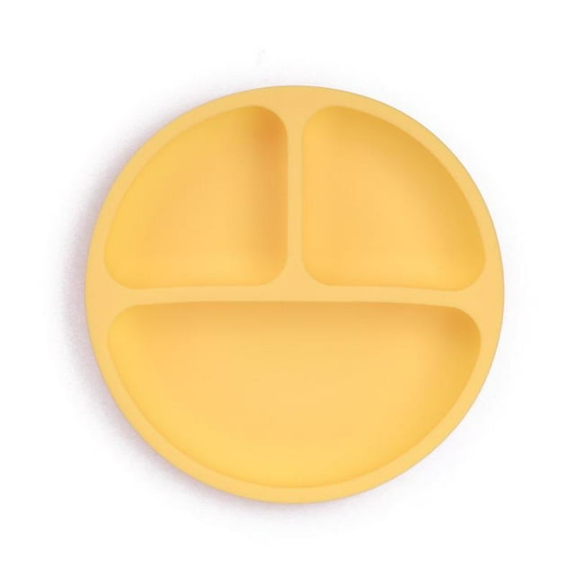 Platos para niños Tazón de silicona con ventosa para bebé Plato con cara sonriente Juego de vajilla para bebé con cara sonriente Plato para niños