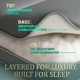 thumbnail image 4 of Royal Therapy King Size Mattress Topper Gray – Extra Thick Overfilled Down Alternative Cooling Mattress Topper with Deep Pocket Jacquard Cotton Mattress Pad, 4 of 4