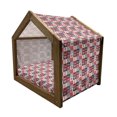 thumbnail image 2 of London Pet House, Retro Traditional London in Squares United Kingdom Europe Travel Vacation, Outdoor & Indoor Portable Dog Kennel with Pillow and Cover, 5 Sizes, Multicolor, by Ambesonne, 2 of 5
