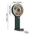 thumbnail image 2 of Handheld Portable Fan, 1500mAh USB Rechargeable Personal Fan with Desktop Base, Pocket-Sized Mini Fan with 3 Speeds, for Travel, Outdoor, Vacation & Concerts, Gift for Women, 2 of 8