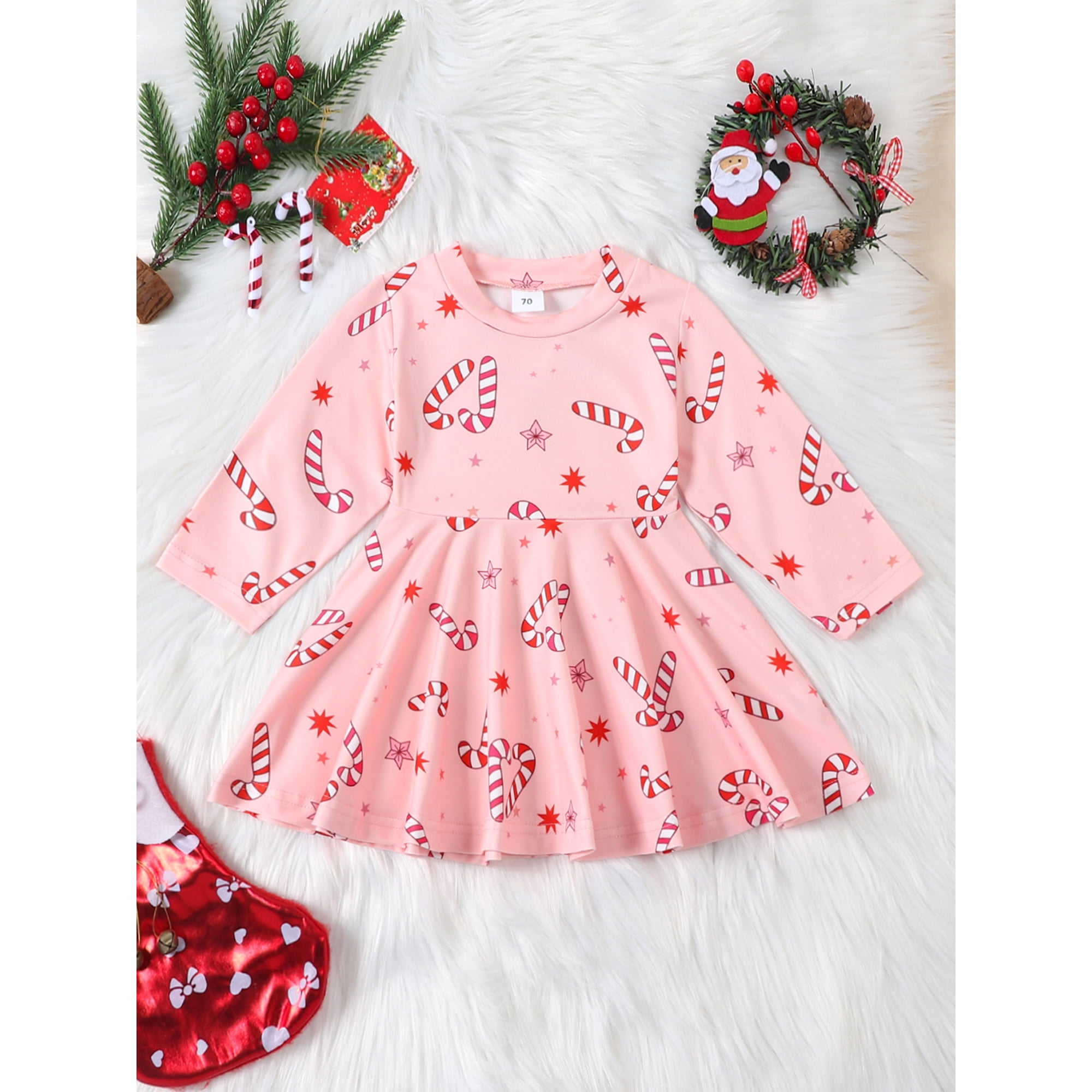 Girls candy cane dress hotsell