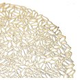 thumbnail image 3 of 12 Napperons Ronds en Vinyle Pressé, Antidérapants Lavables Or Accent de Mariage, 3 of 4