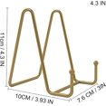 thumbnail image 2 of Techson 8PCS Plate Stands, Metal Easel Display Holder, Tabletop Frame Picture Stand for Decorative Dish, Photo, Book, Plaque, Artistic Work (Gold, 4.3 Inch), 2 of 8