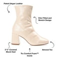 thumbnail image 5 of Journee Collection Womens Reice Square Toe Block Heel Ankle Booties, 5 of 6
