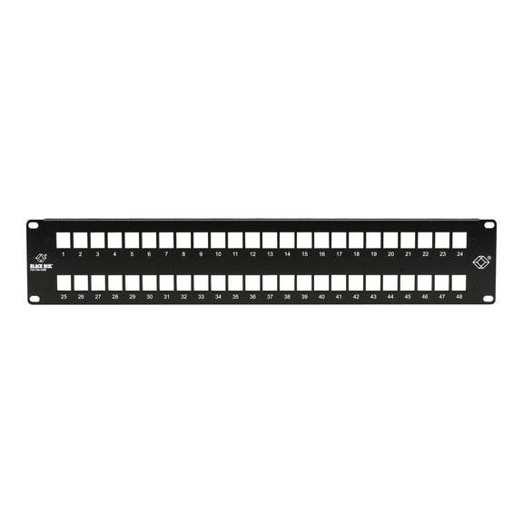 Blcak Box JPMT1048A Multimedia Patch Panel - 2U, 48-Port