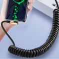 thumbnail image 2 of CNKOO Heavy Duty Spring Coiled Charging Cable 240W Fast Charging Double USB C Connector Compact Head Design For Tight Space, 2 of 8