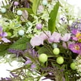 thumbnail image 5 of Northlight Allium, Statice and Lavender Half Spring Wreath - 24" - Purple, 5 of 6