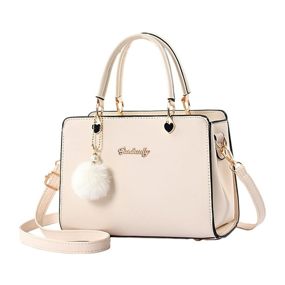 Bolso de hombro para mujer, bolso de mano elegante, correa desmontable elegante, bolso de viaje portátil Beige jinwen Bolso de mano