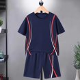 thumbnail image 2 of Boys' Active Shorts Set Short Sleeve Quick-dry Shirt 2 Piece Summer Outfit Sets for Kids Boy, 2 of 9