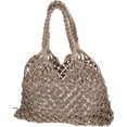 thumbnail image 3 of Woven Beach Bag Bags for Women Vacation Lady Tassel Shoulder Mother Grey, 3 of 8