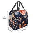Floral painting in watercolor Fashionable Lunch bag and trendy patterns