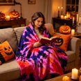 thumbnail image 2 of YingYouFu Halloween Printed Flannel Throw Blanket, Soft Warm Lightweight Nap Blanket Cozy Cover, Decorative Blanket for Sofa Bed Office Bedroom Camping Home Daily Use, 2 of 9