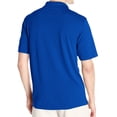 thumbnail image 3 of Men's Regular-Fit Cotton Short Sleeve Jersey Casual Plain Polo Shirt Royal Blue M, 3 of 6