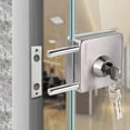 thumbnail image 3 of deevoka Glass Door Lock Durable Office Glass Door Lock for 10-12mm Thick Shower Room, 3 of 6