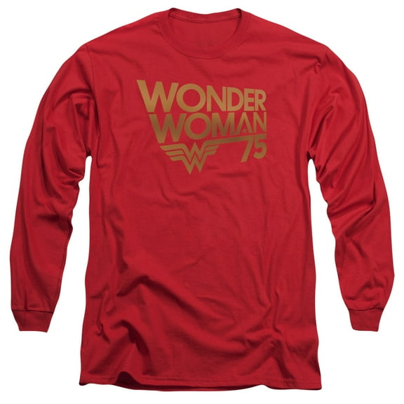 Wonder Woman - Wonder Woman 75Th Anniversary Gold Logo - Long Sleeve Shirt - Medium