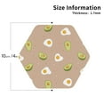 thumbnail image 3 of Bingfone Vintage Egg And Avocado Leather Drinks Coasters With Set Of 6,Suitable For Home Kitchen,Coffee Cup Coasters Home Gift, 3 of 9