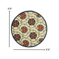 thumbnail image 2 of 5â€™ Round Blue Vines Indoor Outdoor Area Rug, 2 of 7