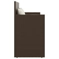 thumbnail image 3 of vidaXL Garden Bench with Cushions Brown Poly Rattan, 3 of 5