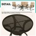 thumbnail image 6 of SOLAURA 4-Piece Outdoor Furniture Patio Conversation Sets, Metal Swing Glider Loveseat and Spring Lounge Chairs with Side Table-Brown, 6 of 8