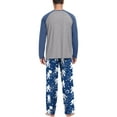 thumbnail image 3 of MINTREUS Men's Pajama Set Lightweight Sleepwear Long Sleeve Shirts and Bottoms Soft Comfy Pjs with Pockets, 3 of 7