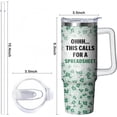 thumbnail image 2 of This Calls for A Spreadsheet, 30oz Tumbler with Handle and Straw, Coffee Mug Water Bottle Stainless Steel Cup, Funny Gifts for Accountant Employee Coworker CPA Boss Women Men, 2 of 6