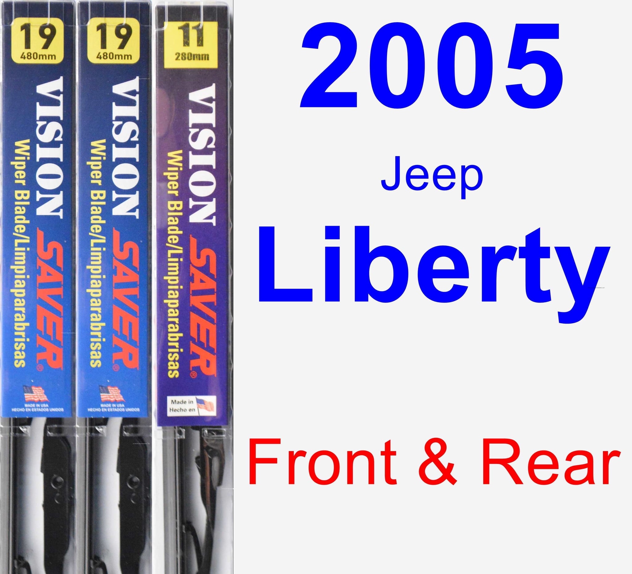 2005 Jeep Liberty Wiper Blade Set/Kit (Front & Rear) (3 Blades