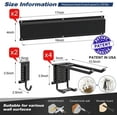 thumbnail image 4 of Sttoraboks Garage Tool Storage Rack, Heavy Duty Garage Storage Organizer Rack System Wall Mounted Tool with 6 double hooks, 2 rails, 4 of 8